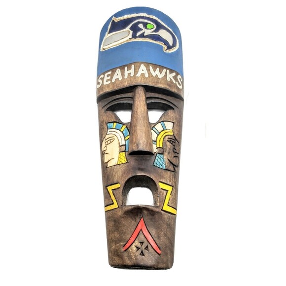 CYPRESS / EVERGREEN ENTERPRISE Other - Seattle Seahawks NFL LOGO Tiki Totem Tribal Mascot Wall Statue 14.5Dorm Man Cave